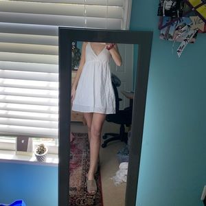 white mini dress